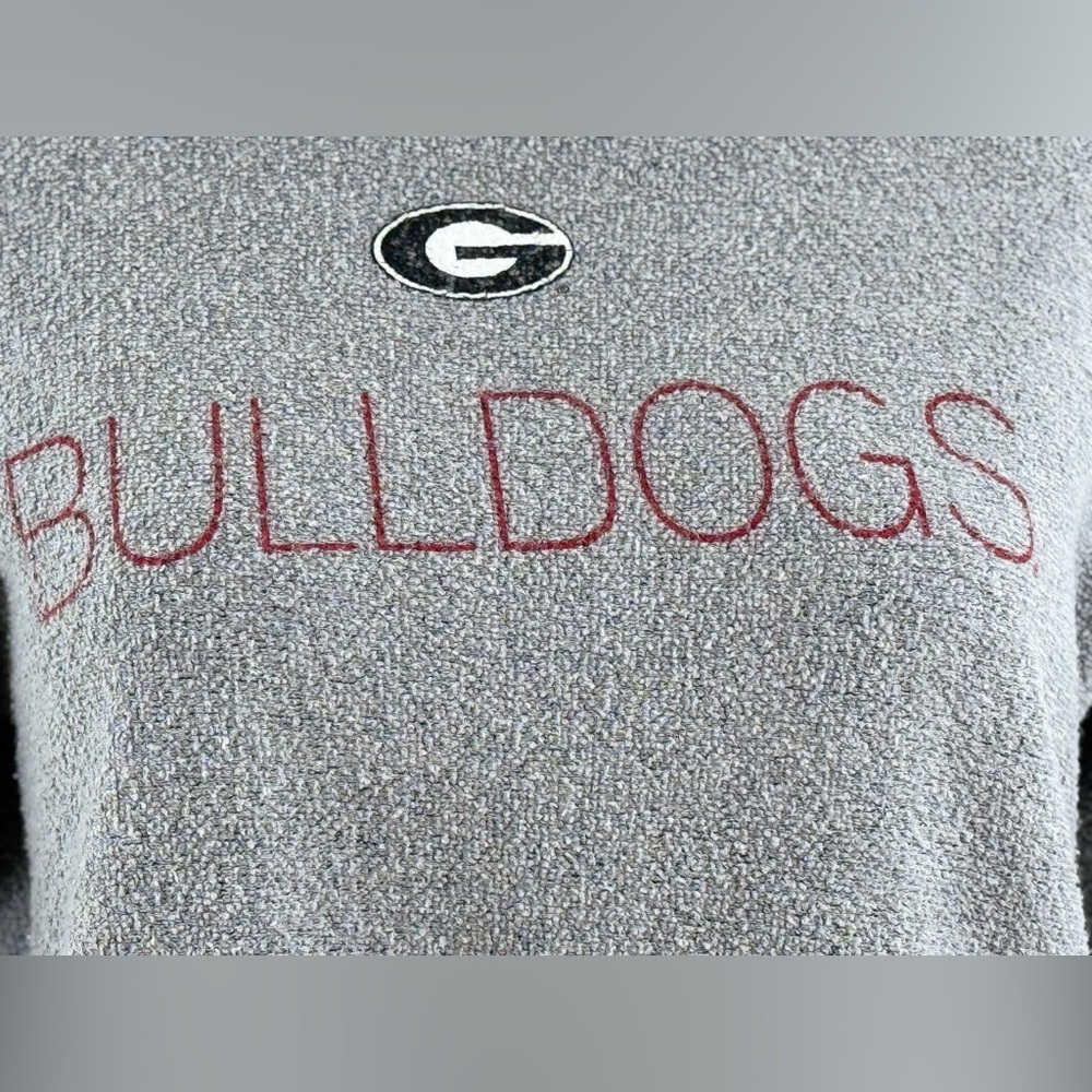 Pressbox Women’s Georgia Bulldogs Long Sleeve Comfy Terry Sweater, Size Small - Picture 2 of 11